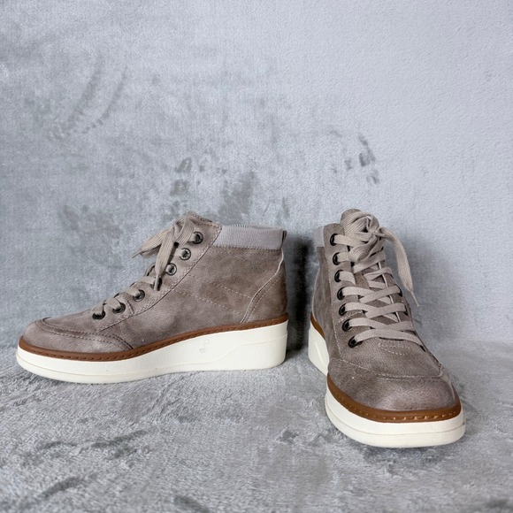 Blowfish Malibu Camden Wedge Sneaker Boots Women Taupe Lace Up Side Zip Size 8.5 - Picture 10 of 10